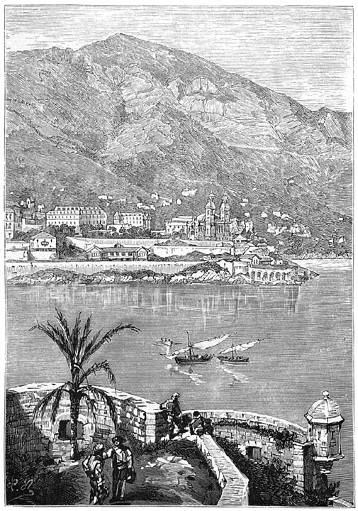 Ingang der haven van Monaco. (Bladz. 69.)